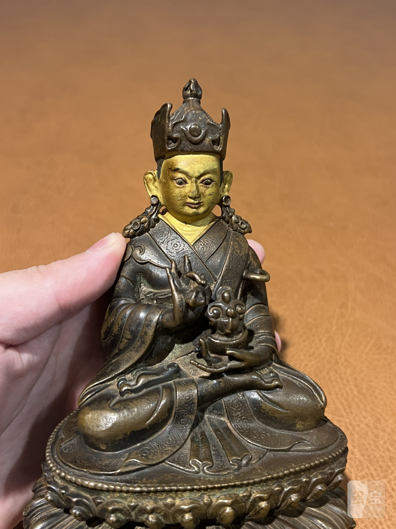 16世纪 铜莲花生大士造像 - 图4